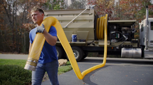 Mulch blower hot sale hose