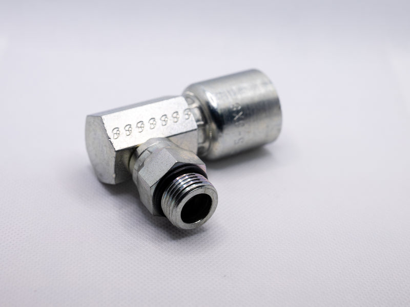 A06Z-R66 (3/8" Hose X 3/8" ORB Male Swivel 90 Fitting 1AA6SBB6) Equal to 06ZR66 - Z Series Interchange