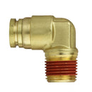 DOT Push-To-Connect - Male NPTF 90 Elbow - Brass (D1169)
