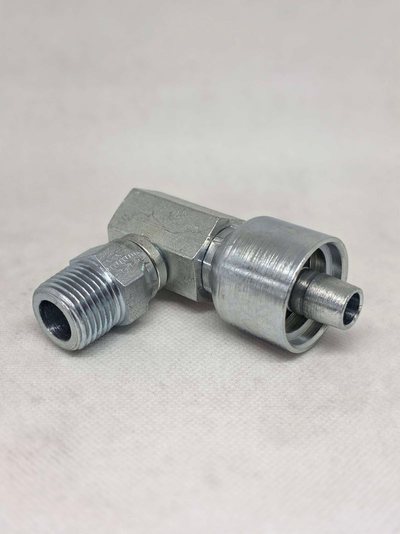 MA14-06x08 (3/8" Hose x 1/2" NPT Male Swivel 90 Fitting) Equal to G25106-0608