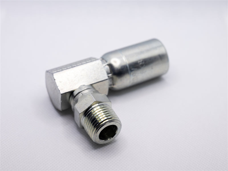 06U-M04 (3/8" Hose X 1/4" NPT Male Swivel 90 Fitting)