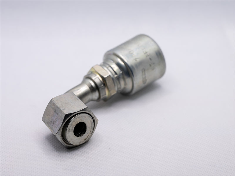 G25240-1010 (10G-10FFORX90M) 5/8" Hose X 5/8" Female Flat Face 90 Medium Drop