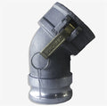 AL-DA45 (45 deg Camlock Elbow Female Coupler x Male Adapter)