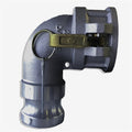 AL-DA90 (90 deg Camlock Elbow Female Coupler x Male Adapter)