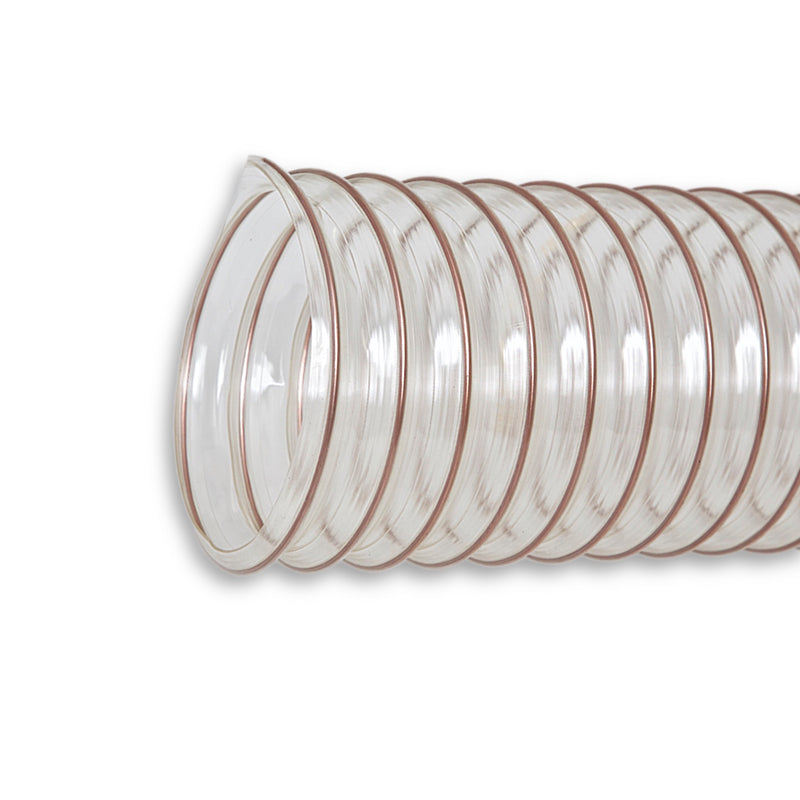 Clear Wired (Flx-Thane HD) TPU Heavy .045 Leaf Vacuum Hose - Free Shipping