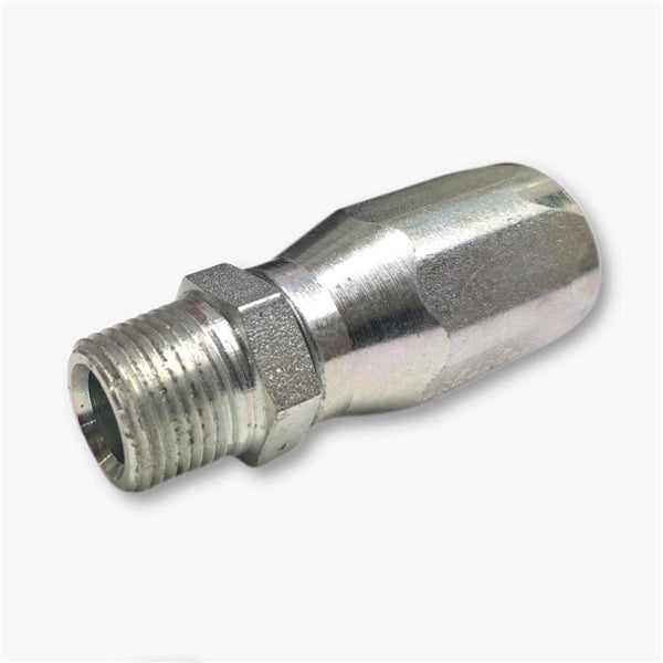 <!03>100R2 Reusable Hydraulic Fitting <br> (1/2" Male NPT X 1/2" Hose Barb)