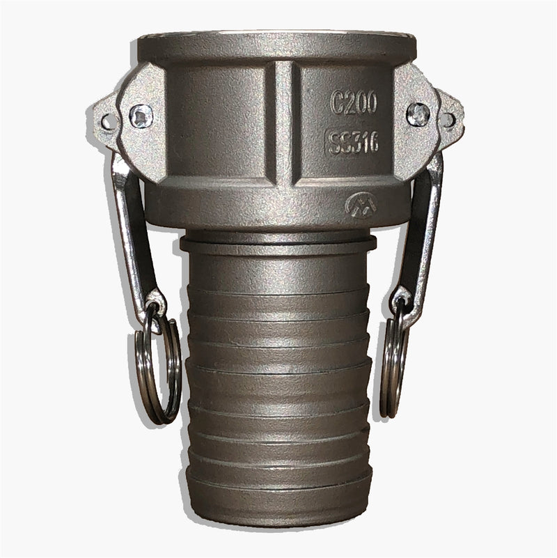 SS-CAMLOCK-C075 (3/4" C Series Female Coupler x Hose Shank)