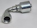G25205-0404 (4G-4FSX90) 1/4" Hose X 1/4" Female SAE 45° Flare Swivel, 90° Elbow