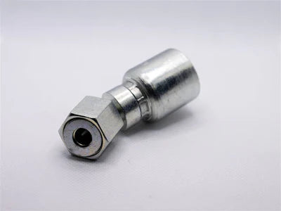 MFF45-4-14 (1/4" Hose x 14mm x 1.5 Nut Metric Female Flat Face 45 Degree Elbow)